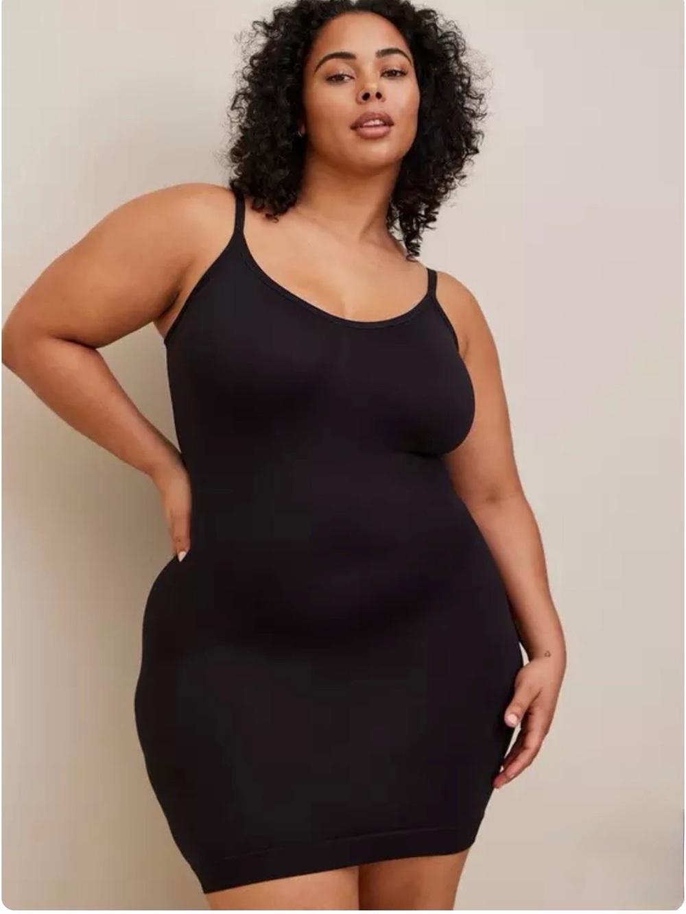 Torrid Black Seamless 360 Smoothing Slip Dress Silky Stretch Plus Size 1X